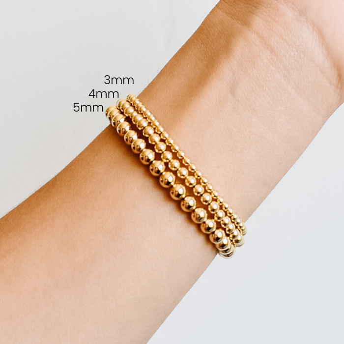 Gold filled charm beaded bracelets